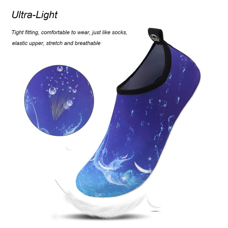 WateLves Water Shoes for Womens Mens Barefoot Quick-Dry Aqua Socks for Beach Swim Surf Yoga Exercise Camping Must Haves (Water Whale, 38/39) - Image 3
